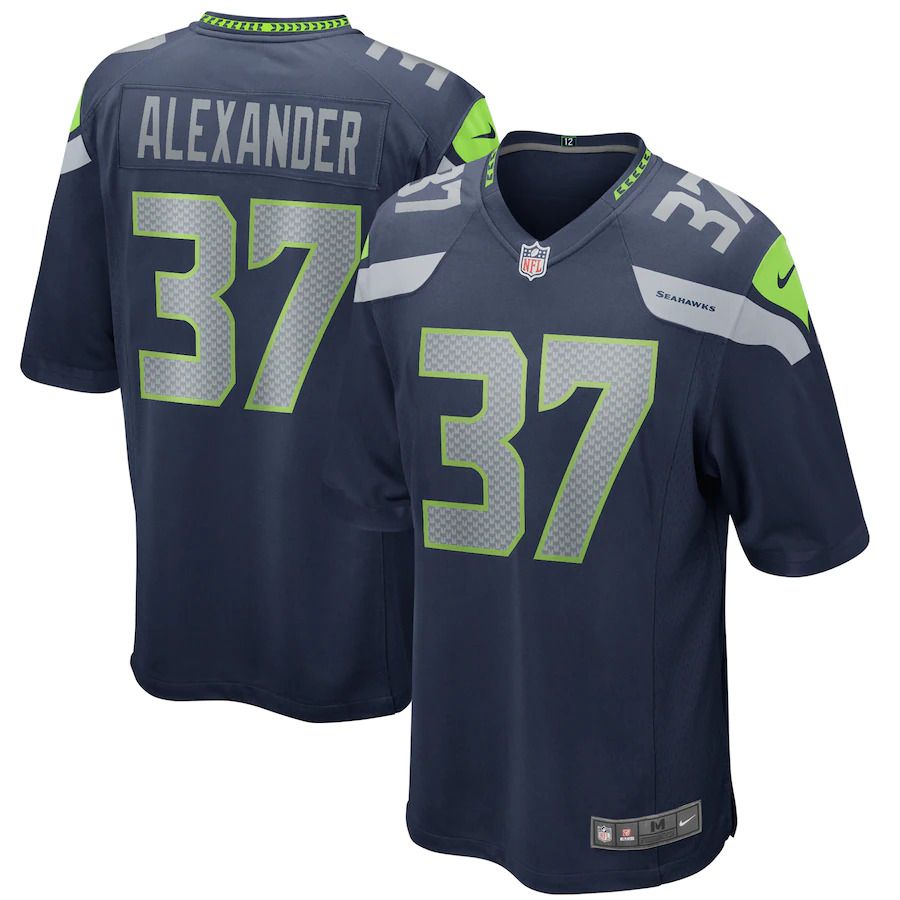 Men Seattle Seahawks #37 Shaun Alexander Nike College Navy Game Retired Player NFL Jersey->seattle seahawks->NFL Jersey
